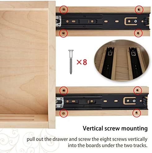Luxurskingqywww totalmente montado gaveta de madeira retirar bandeja de gaveta caixa de cozinha organizador de cozinha, slide do armário