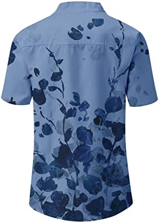 2023 Tops florais para mulheres Button Up Camisetas Casuais Casual Camiseta curta Camiseta de verão Tops Tops Basic Tops Basic