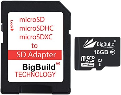 EmemoryCards 16 GB Ultra Fast 80MB/S MicroSDHC Cartão de memória para Samsung Galaxy A01, A10, A10S, A20, A20E, A40,