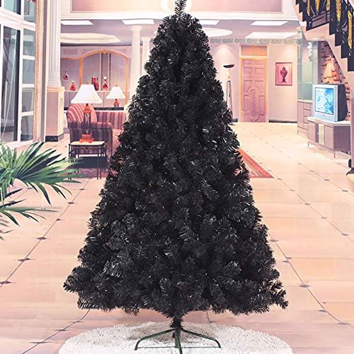 Árvore de Natal com articulação articulada de Yumuo, pinheiro de Natal artificial com suporte dobrável de metal, rústica fazenda de Natal árvores-preto de 240cm