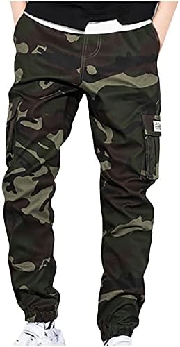 calça de carga masculina de ticcoy, calças de corredores de tamanho melhor para homens para homens que jogam calças de calça de camuflagem esportiva de queda esportiva