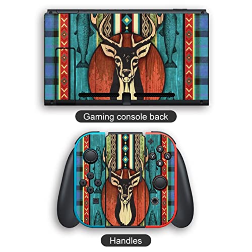 Alteory Vintage Moose Switch Skin Skin Compatível com Nintendos Switch Protector Sticker Skins Protetive Skins Full Wrap Set