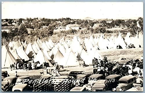 Carros Wigwams American Indian Wigwams Roundup Pendleton ou Vintage Real Photo RPPC