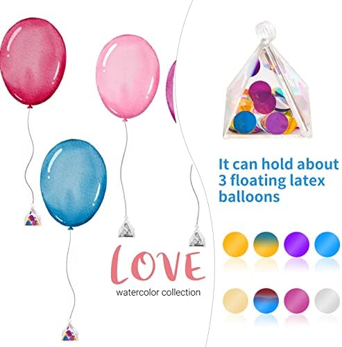 6 PCs Clear Arcylic Balloon Weight Conjunto embrulhado pesos de balão para festas de aniversário Decoração de presentes