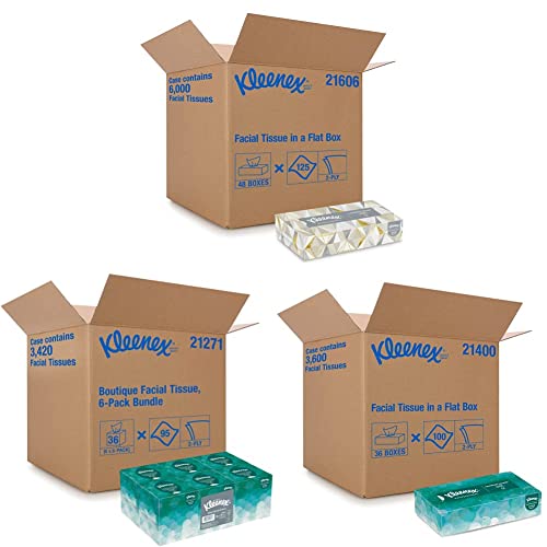Kleenex® Professional Facial Tissue, 6.000 tecidos/case e Kleenex Professional Facial Tissue Cube, pacote de 36 caixas/case