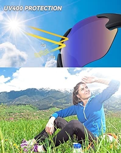 Óculos de sol esportivos polarizados para homens para homens jovens ciclos de beisebol correndo Driving Driving Fishing Golf Tac Glasses UV400