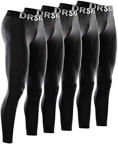 Drskin 5, 4, 3 ou 1 embalam calças de compressão masculinas Leggings Sports Baselayer Running Athletic Workout Active Active