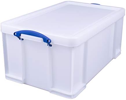 Caixa de armazenamento realmente útil 84 litros brancos fortes