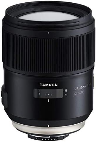 Tamron sp 35mm f/1.4 Di USD Lente para Nikon F, pacote com kit de filtro Prooptic 72mm, embrulho de lente, limpador de lentes, tether