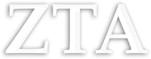 Mallory Holle oficialmente licenciou Zeta Tau Alpha 8 x 3 decalque - branco