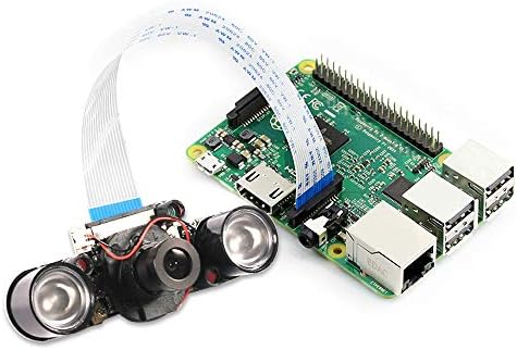 Módulo de câmera do módulo de câmera de Raspberry Pi 4 Dorhea PI 4 VIDEO DE VIDENTE VÍVEM DIA/NOITE VÍDEO HD 5MP 1080P OV5647 Foco ajustável com a luz LED do sensor IR para Raspberry Pi 3 B+ 4b 2 Modelo B/B+/A/A+