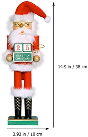 Nolitoy santa quebra -nozes de nutcracker ornamento de madeira soldado de noz -racha de madeira figuras de madeira Papai Noel