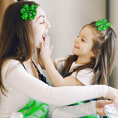Hairpins do dia de St. Patrick 2 pacotes Bowknot Clover shamrock cocar acessórios para crianças para crianças meninas