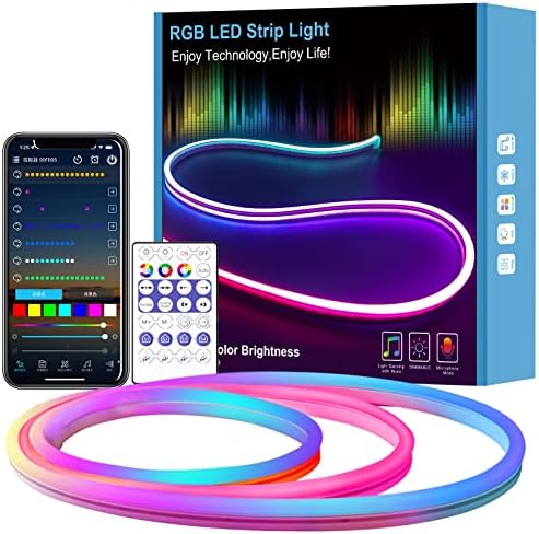 Luz de corda de neon eosprim, luzes de tira de LED para decoração de parede da sala de jogos vivas, luzes de corda