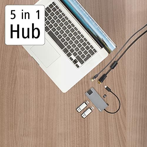 Hama USB-C Multiport, 5 portas, HDMI+LAN