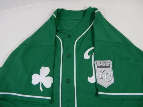 2021 Kansas City Royals #95 Jogo emitiu Green Jersey St Patricks Dia 48 63 - Jogo usou camisas MLB