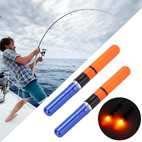 VGEBY FISHING FLOAKS, 2PCS Luminous Buoy Light Night Pishing Bobber com Batter