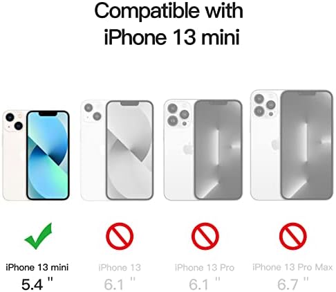 Caso magnético JETECH para iPhone 13 mini 5,4 polegadas compatíveis com carregamento sem fio MagSafe, capa de para-choque à prova de