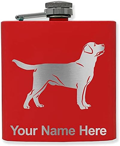 Balão de aço inoxidável de 6 onças, Labrador Retriever Dog, gravura personalizada incluída