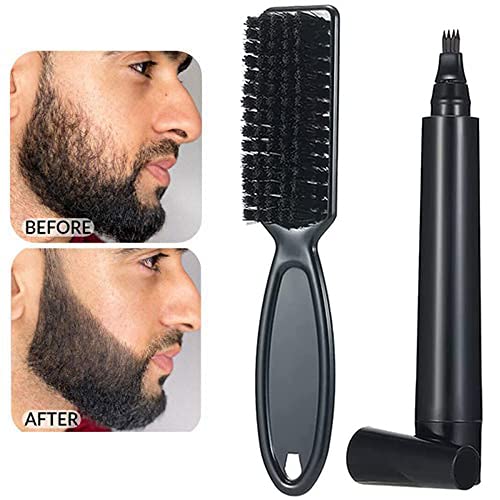 Repolador de lápis de barba para a prova de água e suor de homens, durar o kit de caneta de preenchimento de barba com uma ferramenta