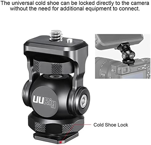 MOOKEENONE 360 graus Monitor ajustável Suporte de montagem com sapato frio 1/4 parafuso para a câmera