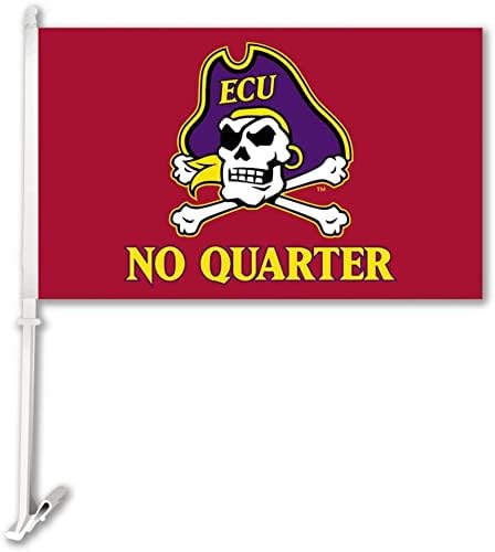 BSI Products, Inc. - Carolina do leste Piratas de 11 ”x14” bandeira de carro com poste para anexar à janela do veículo - ECU Football