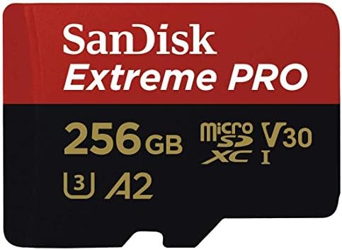 Sandisk 256 GB Micro SDXC Extreme Pro Memory Card funciona com o pacote Samsung Galaxy Note 8, Nota 9, Note Fan Edition UHS-1 U3 A2 com tudo, exceto Stromboli 3.0 Micro/SD, leitor de cartão SD