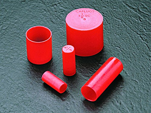 CAPLUGS Q9811AK1 Tampa de manga de plástico para extremidades do tubo. SC-981, PE-LD, CAP ID .625 Comprimento .88, vermelho