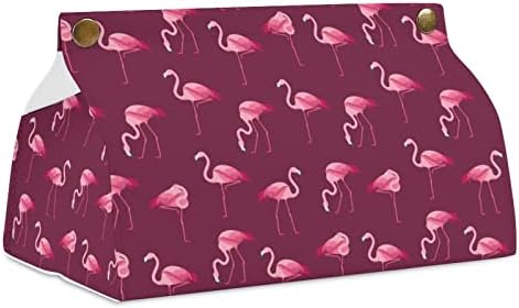Cartoon rosa Flamingo Caixa de lenço de tecido de pássaro Capa de papel facial Organizador do organizador do guardana