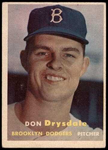 1957 Topps # 18 Don Drysdale Brooklyn Dodgers VG Dodgers