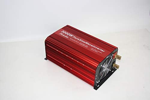 DC12V para AC110V60HZ Inverter de potência de onda senoidal pura com potência de saída contínua 3000W, 4 kit remoto de fios SoCke e