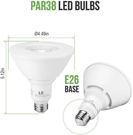Lâmpadas LED LE38 E26 LED, holofotes diminuídos, 13W 1050 lúmens, equivalente a halogênio de 100w, 2700k branco quente, 40 graus