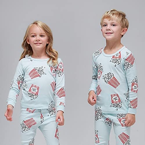 Mini-k bebê criança crianças meninos meninos pijamas de roupas de dormir algodão de manga longa 2pcs PJS Conjunto