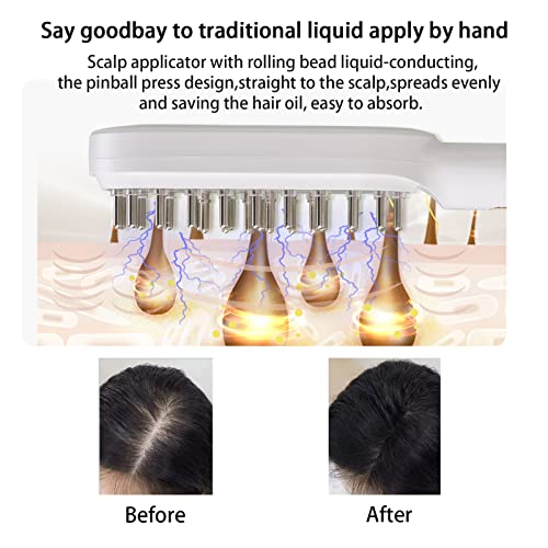 Aplicador de óleo para óleo multifuncional Stoshar pente com massageador de couro cabeludo e aplicador de óleo de couro cabeludo,