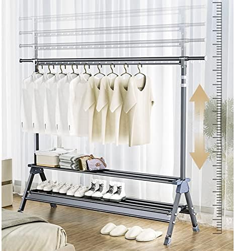 Lavanderia dobrável Racks de lavanderia racks racks de secagem de liga de alumínio, rack de secagem de piso dobrável, com rodízios