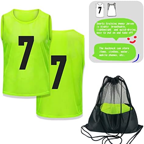 Puluomasi 12 Pack Team Pinnies Scrimmage Colets Pratique Jersey para homens Pennies para camisas de futebol esportivo para jovens adultos
