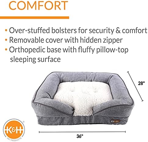 Sofá ortopédico de travesseiro de produtos para animais de estimação K&H