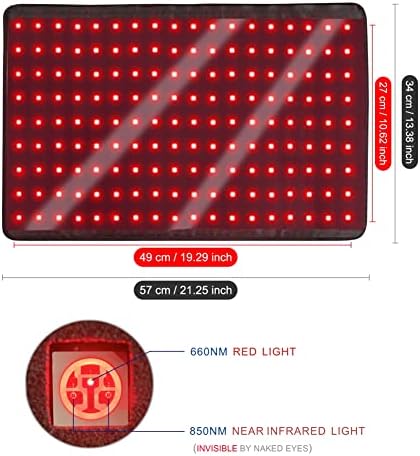 LovTravel 660nm LED Red Light Therapy para corpo e 850nm perto de dispositivos de terapia de luz infravermelha 21