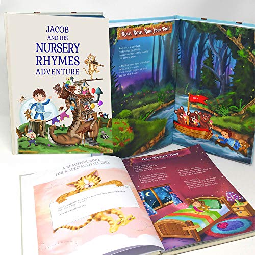 Livro de Nursery para Crianças Personalizadas - Um Presente e Meninas Lindas para Meninas e Meninas para Aniversários ou Cristenamentos