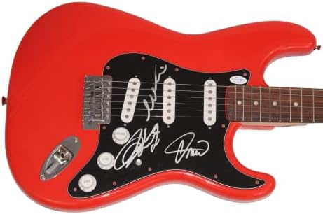 Greta Van Fleet Band assinou autógrafo em tamanho real Fender Stratocaster Guitar Guitar w/ Autographcoa ACOA Autenticação