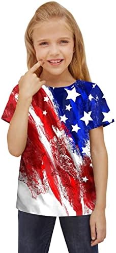 Dia da Independência para Crianças Criança 4 de julho 3d Tees impressos tees de meninos garotas Novidade Camisetas de verão para meninas
