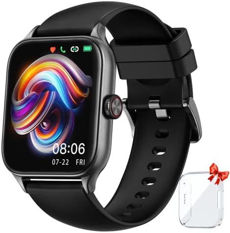 Relógio inteligente, o mais novo 1,85 TFT HD Exibir relógio inteligente com recepção e discagem, relógio inteligente para iPhone Android com pedômetro, rastreador de fitness, freqüência cardíaca, lembrete SMS, Android Smart Watch For Mulher Men