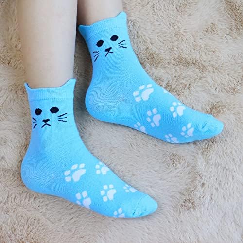 Jeasona Kids Socks Girls Garotos Meia -Horse Presentes para meninas Dinosauro de gato panda