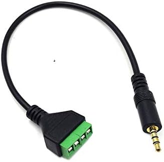 Qaoquda ouro banhado 3,5 mm 4 estéreo pólo TRRS Jack masculino balanceado de áudio para AV 4 pinos Vídeo Vídeo Balun