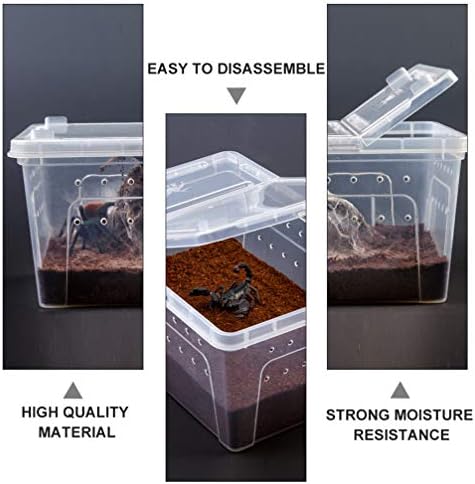 Balacoo 1 Definir caixa de alimentação de répteis acrílicos caixa de criação de insetos Caso de criação de aquários de criação