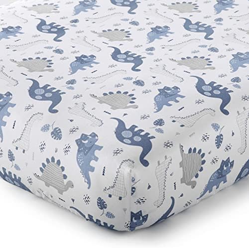 Levtex Baby - Cobertor de pelúcia de Kipton - Dinosauro aplicado e bordado em pelúcia cinza - azul, cinza, marinha - Acessórios para viveiros - Tamanho do cobertor: 30 x 40 pol.