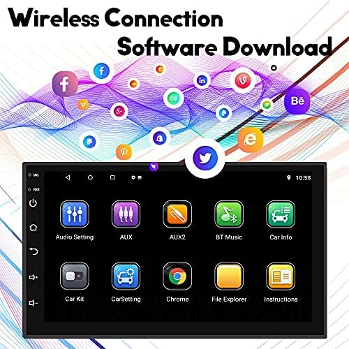 Android 11 Carro estéreo DINO DINO 7 polegadas Monitor 1080p HD Touch Screen Call Bluetooth +WLAN +GPS Navigação +FM Radio +Imagem Rreversing +Audio e Video Player +2 Portas USB All-In-One