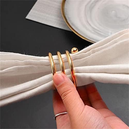 Ygqzm Metal Napkin Ring Restaurant Western Towel Tootes Buckle Hotel Hotel Wedding Spring Anel de guardanapo três cores