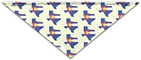 Dog Bandanas Bandeira do Colorado Texas Esboço Pet Bandana Sengh Triangle Bibs Acessórios de lençóis para cães gatos