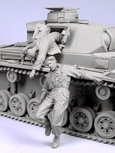 Goodmoel 1/35 WWII Soldado de resina de tanques de tanques da Segunda Guerra Mundial kit de soldado/kit em miniatura não montado e sem pintura/yh-6975